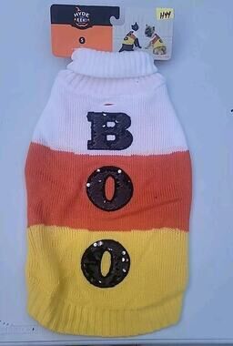 H44A Pet Halloween Sweater Costume Size med BOO NEW FAST SHIPPING